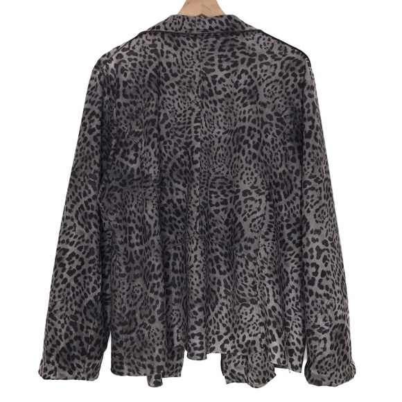 ODDY Spotted Cheetah Vegan Suede Moto Jacket 2xl /3xl - Picture 3 of 8